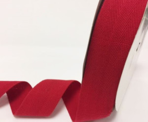 40mm Herringbone Tape/Webbing Red – Sew Hot