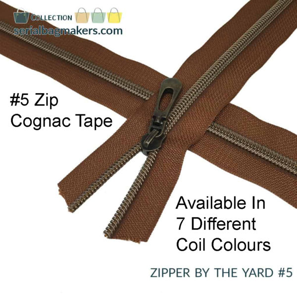 Serial Bagmakers 5 Zip By The Yard 3 Metres Cognac Tape Sew Hot