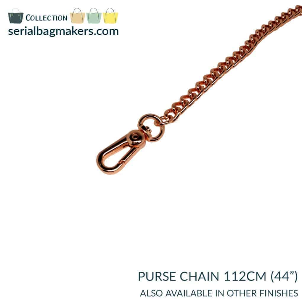 Rose gold purse chain sale