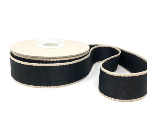 38mm Heavy Weight Webbing Black/Cream – Sew Hot